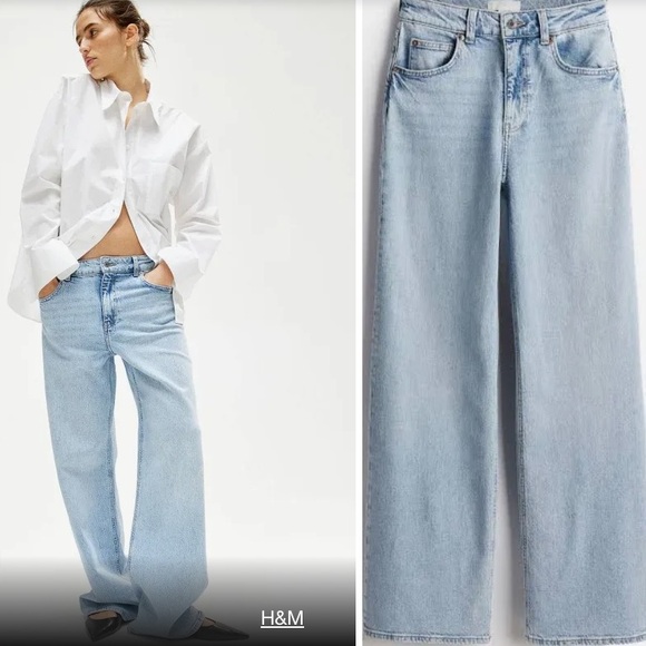 ⭐️HP⭐️Hi Waisted||Wide Leg Jeans - Picture 5 of 8